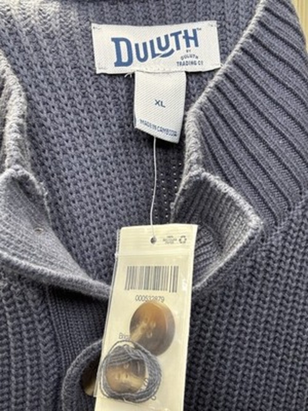 Men's Duluth Brigadier Button Mock NEW WITH TAGS Size XL Blue - Picture 3 of 4